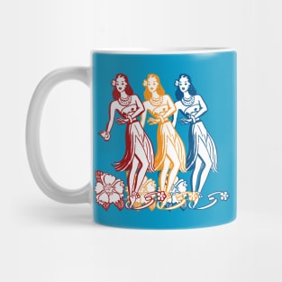 Hula Dancer Tri-Color Design Mug